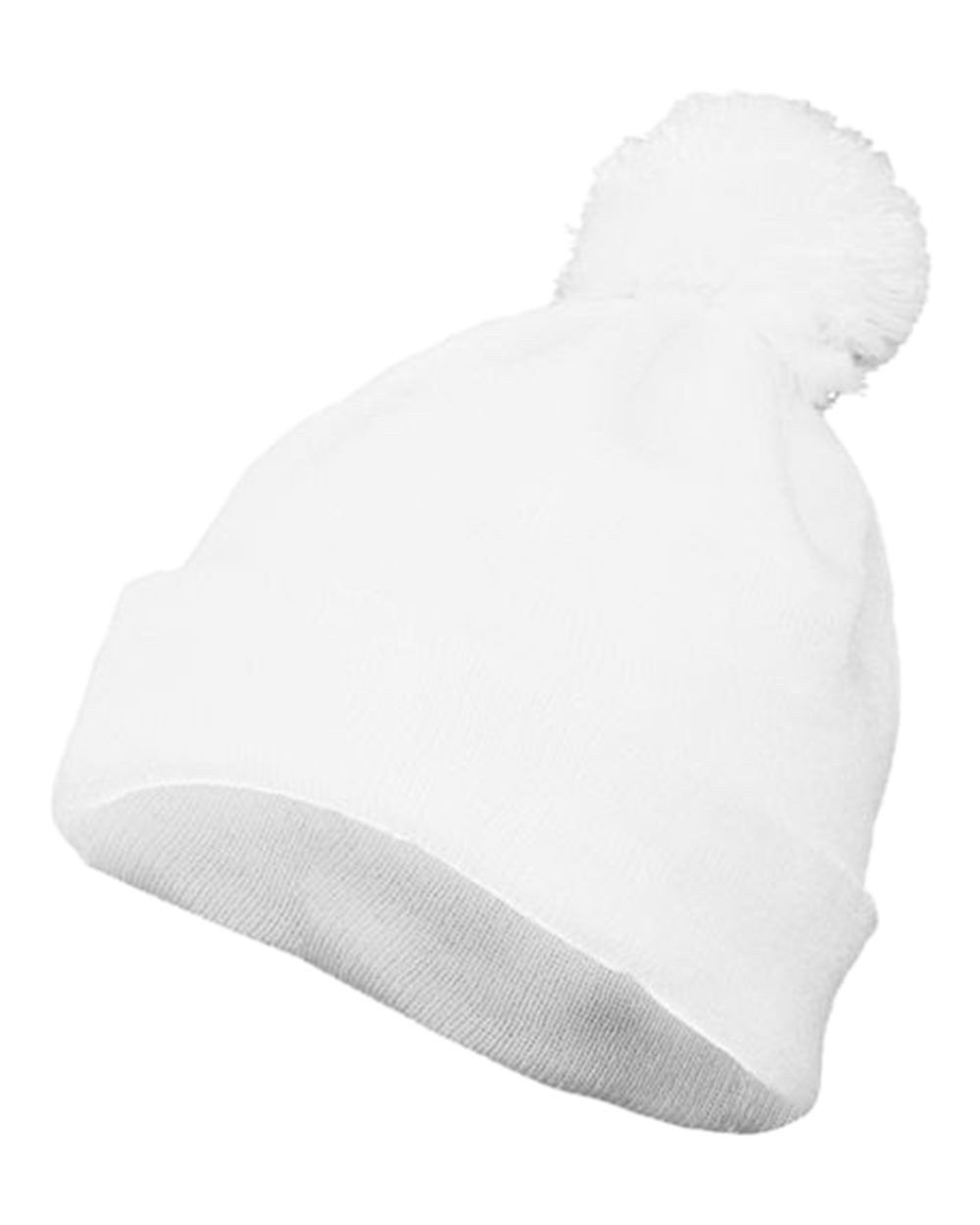 Augusta Sportswear Pom Beanie. 6816 - White