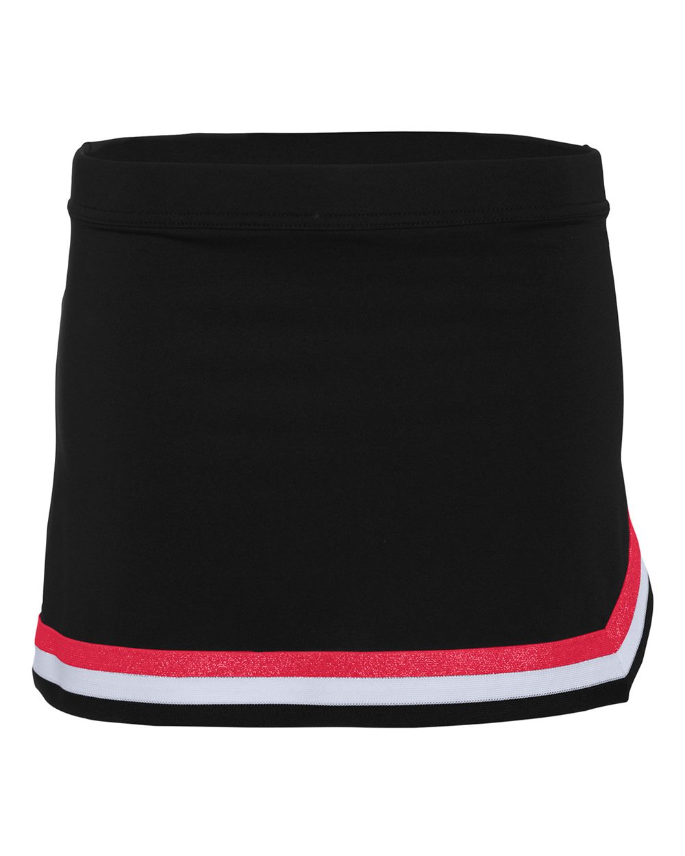 Augusta Sportswear Girls' Pike Cheer Skirt. 9146 - Black/ Red/ White