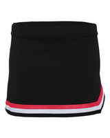 Augusta Sportswear Girls' Pike Cheer Skirt. 9146 - Black/ Red/ White