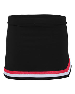 Augusta Sportswear Girls' Pike Cheer Skirt. 9146 - Black/ Red/ White