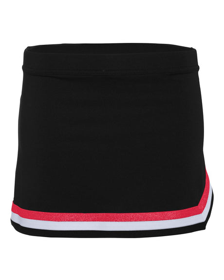 Augusta Sportswear Girls' Pike Cheer Skirt. 9146 - Black/ Red/ White