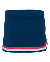 Augusta Sportswear Girls' Pike Cheer Skirt. 9146 - Navy/ Red/ White