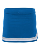 Augusta Sportswear Girls' Pike Cheer Skirt. 9146 - Royal/ White/ Metallic Silver