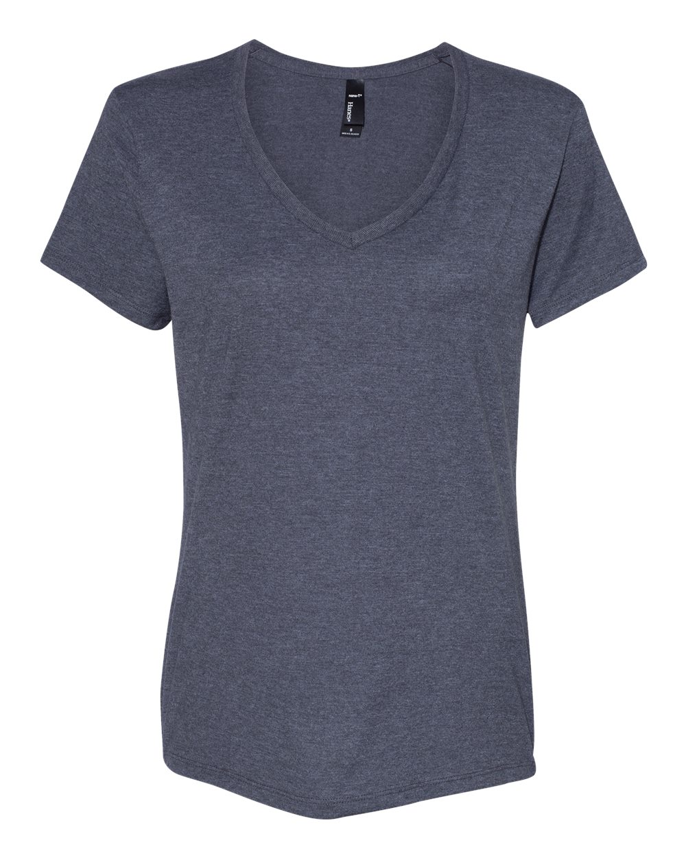 Hanes Women's Perfect-T V-Neck T-Shirt. S04V - Charcoal Heather