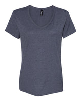 Hanes Women's Perfect-T V-Neck T-Shirt. S04V - Charcoal Heather