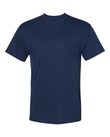 Hanes Unisex Workwear Pocket T-Shirt. W110 - Navy