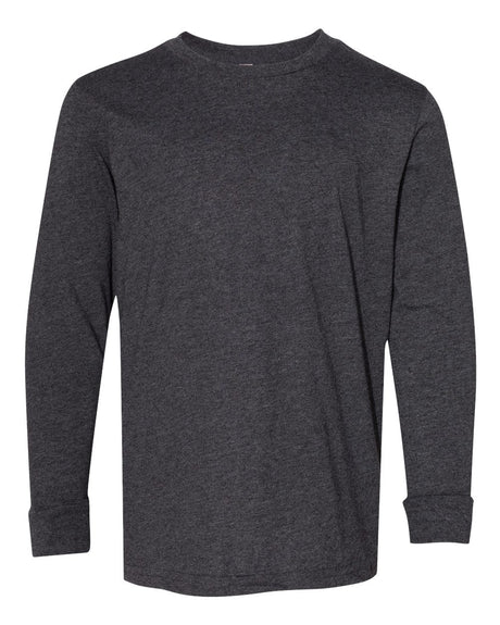 LAT Youth Fine Jersey Long Sleeve Tee. 6201 - Vintage Smoke