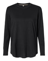 LAT Women's Fine Jersey Long Sleeve Tee. 3508 - Black