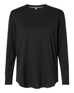 LAT Women's Fine Jersey Long Sleeve Tee. 3508 - Black