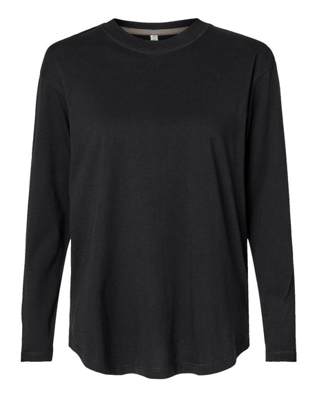 LAT Women's Fine Jersey Long Sleeve Tee. 3508 - Black