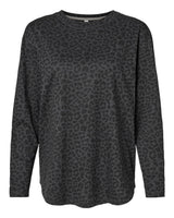 LAT Women's Fine Jersey Long Sleeve Tee. 3508 - Black Leopard