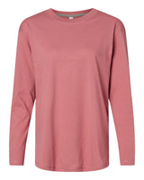 LAT Women's Fine Jersey Long Sleeve Tee. 3508 - Mauvelous