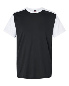 Alleson Athletic Men's Crewneck Pullover Baseball Jersey. 532CJ - Black/ White