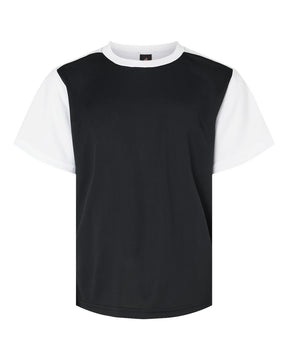 Alleson Athletic Youth Crewneck Pullover Baseball Jersey. 532CJY - Black/ White