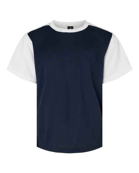 Alleson Athletic Youth Crewneck Pullover Baseball Jersey. 532CJY - Navy/ White