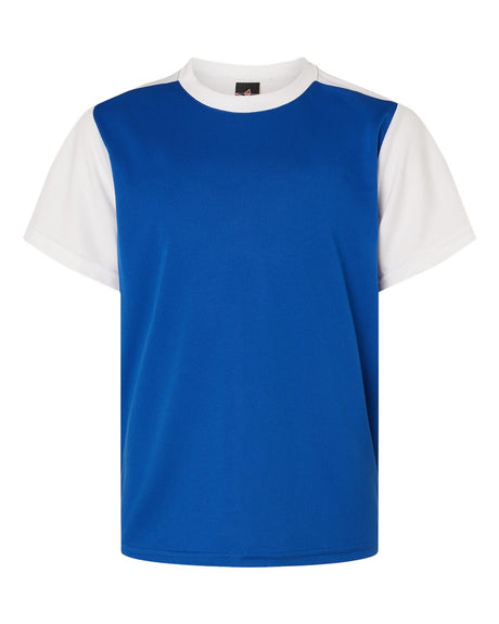 Alleson Athletic Youth Crewneck Pullover Baseball Jersey. 532CJY - Royal/ White