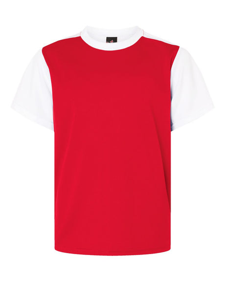 Alleson Athletic Youth Crewneck Pullover Baseball Jersey. 532CJY - Red/ White