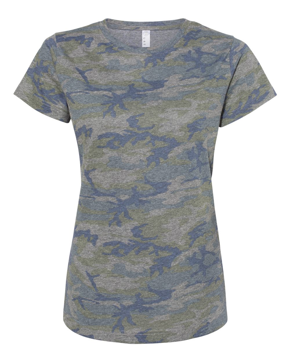 LAT Women's Fine Jersey Tee. 3516 - Vintage Camo