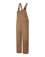 Bulwark Men's Duck Unlined Bib Overall - EXCEL FR® ComforTouch. BLF8 - Brown Duck
