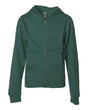 Independent Trading Co. Youth Midweight Full-Zip Hooded Sweatshirt. SS4001YZ - Alpine Green