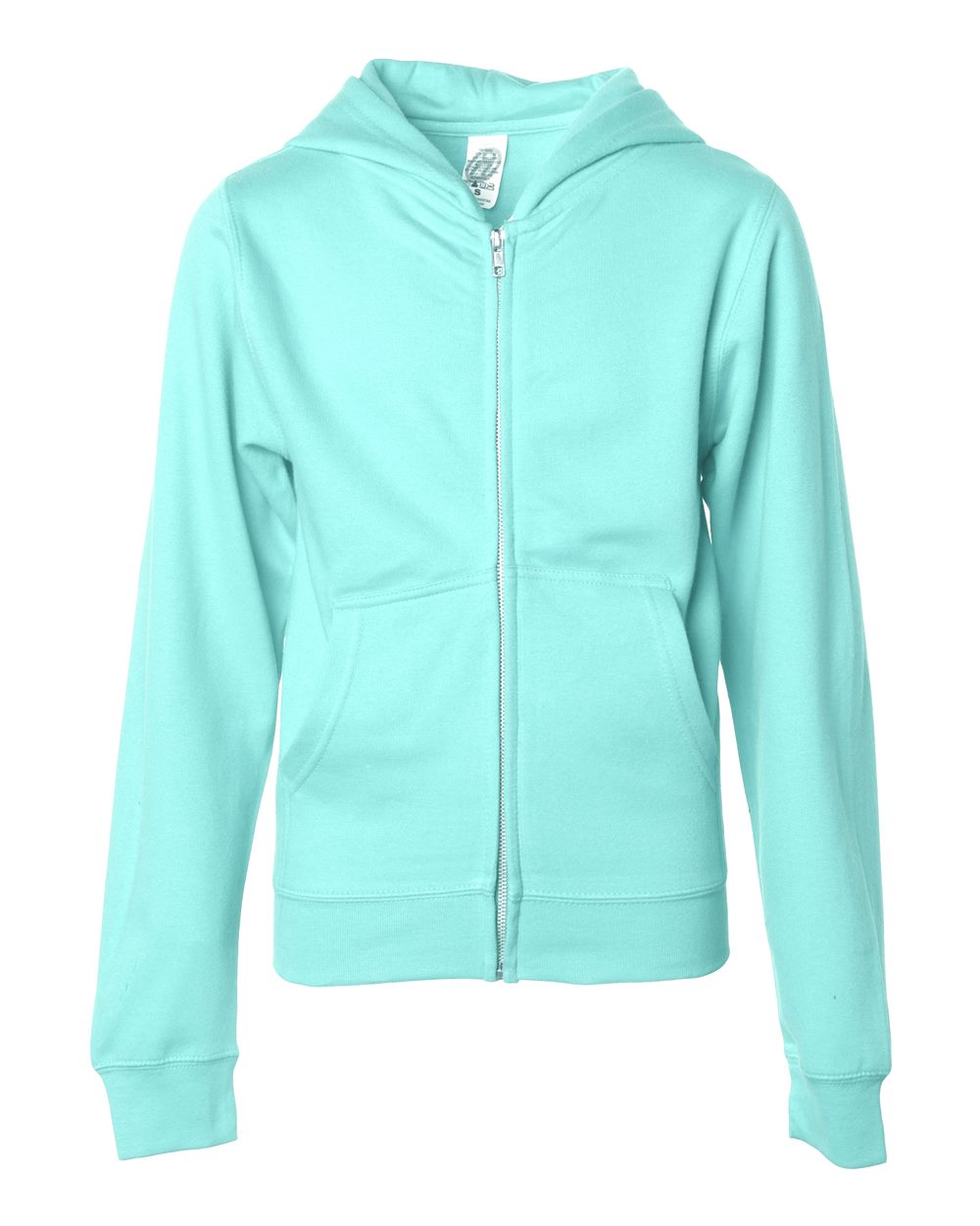 Independent Trading Co. Youth Midweight Full-Zip Hooded Sweatshirt. SS4001YZ - Mint