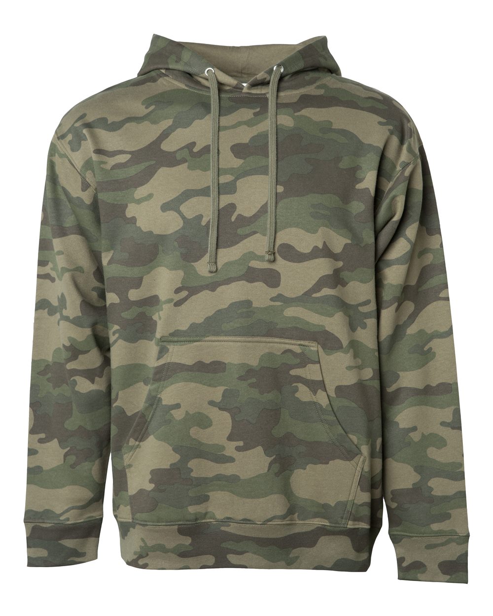 Independent Trading Co. Unisex Midweight Hooded Sweatshirt. SS4500 - Forest Camo