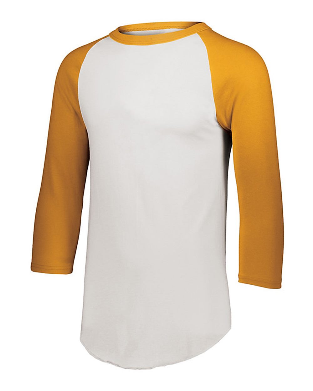 Augusta Sportswear Youth Three-Quarter Sleeve Baseball Jersey. 4421 - White/ Gold