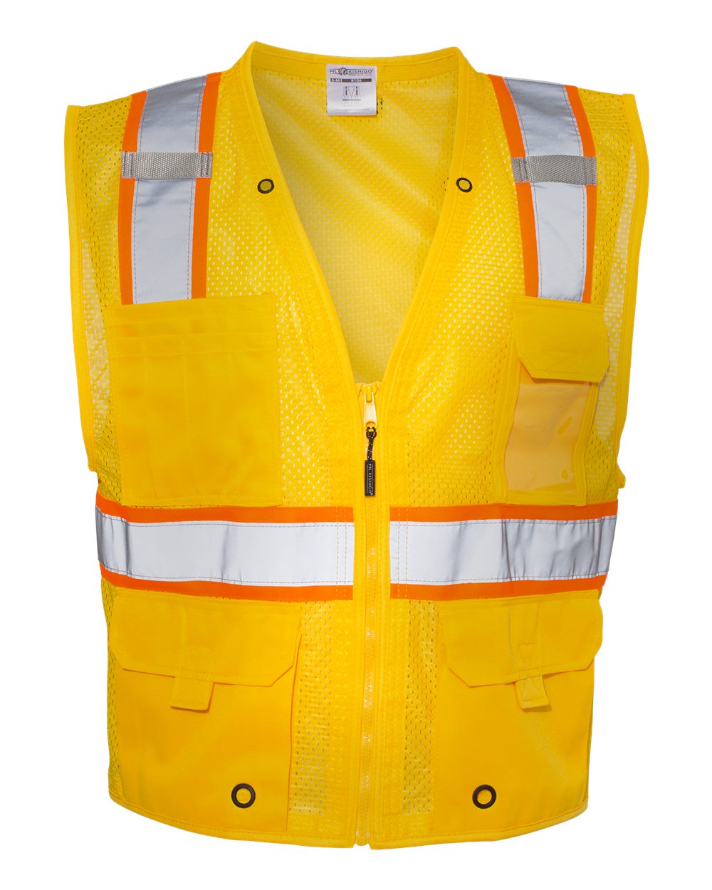 Kishigo Unisex EV Series® Enhanced Visibility Multi-Pocket Mesh Vest. B100-111 - Yellow/ Orange - B106