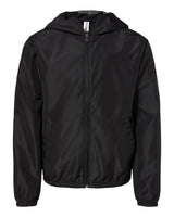 Independent Trading Co. Youth Lightweight Windbreaker Full-Zip Jacket. EXP24YWZ - Black