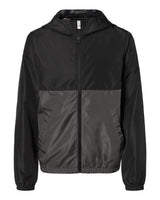 Independent Trading Co. Youth Lightweight Windbreaker Full-Zip Jacket. EXP24YWZ - Black/ Graphite