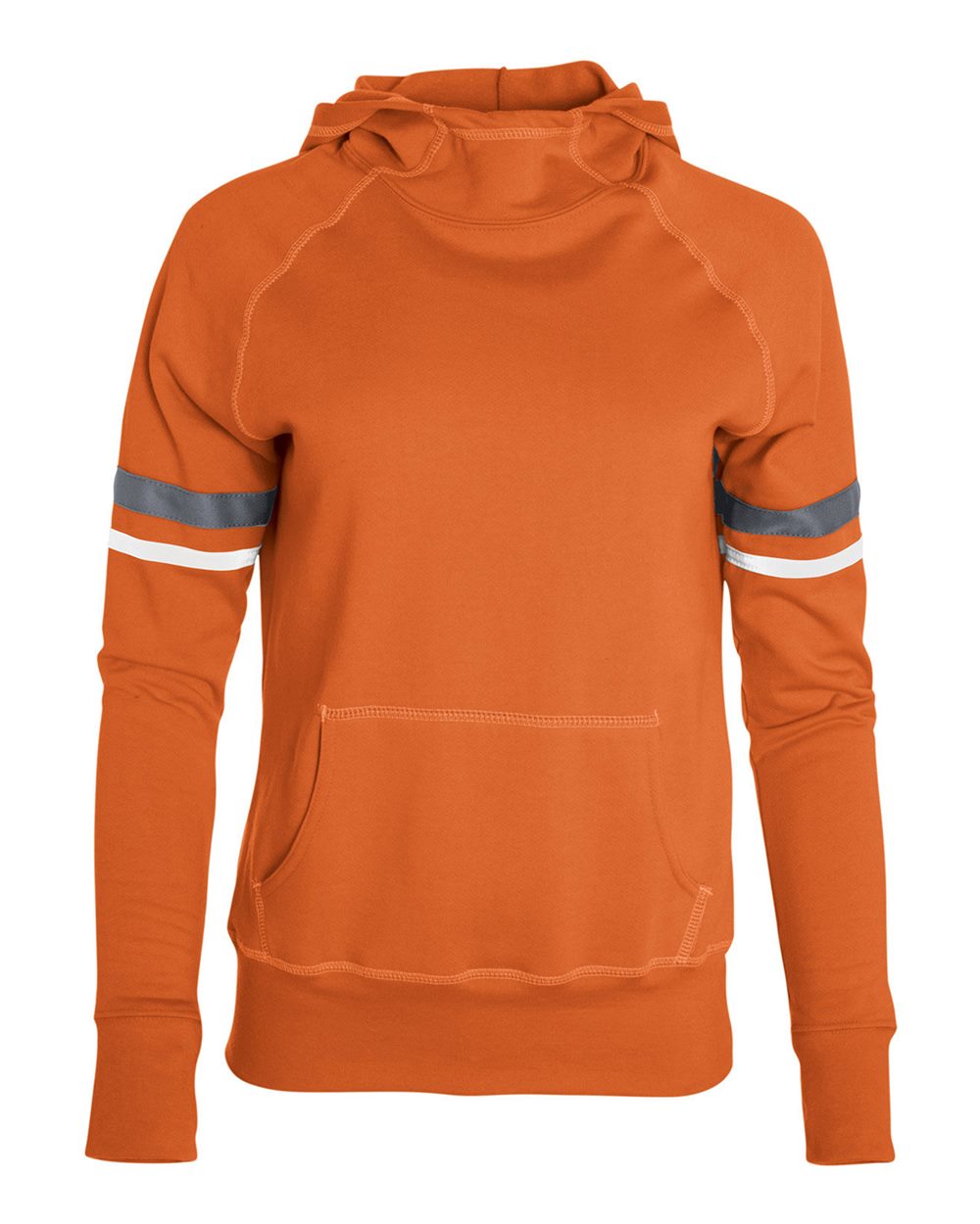 Augusta Sportswear Women's Spry Hooded Sweatshirt. 5440 - Orange/ White/ Graphite