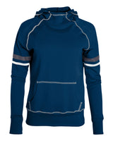 Augusta Sportswear Girls' Spry Hooded Sweatshirt. 5441 - Navy/ White/ Carbon