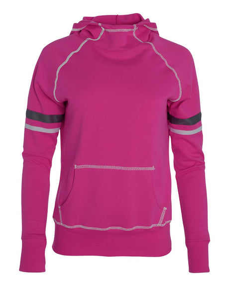 Augusta Sportswear Girls' Spry Hooded Sweatshirt. 5441 - Power Pink/ White/ Graphite