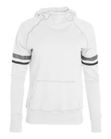 Augusta Sportswear Girls' Spry Hooded Sweatshirt. 5441 - White/ Black/ Graphite