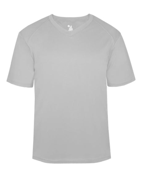 Badger Men's B-Core V-Neck T-Shirt. 4124 - Silver