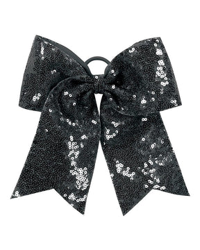 Augusta Sportswear Sequin Cheer Hair Bow. 6702 - Black