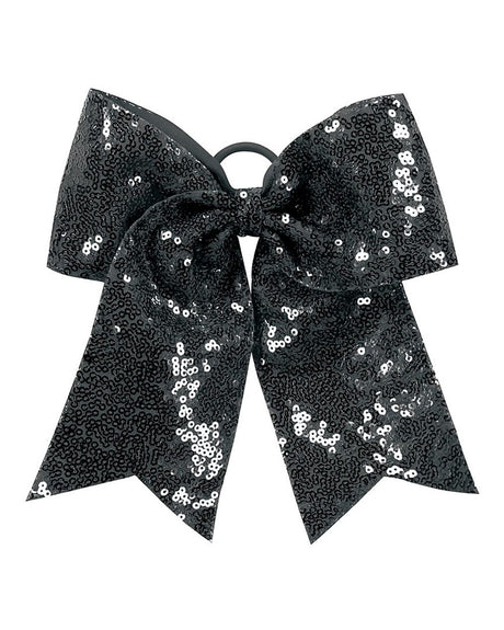 Augusta Sportswear Sequin Cheer Hair Bow. 6702 - Black