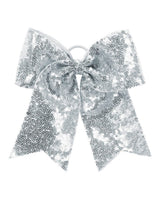 Augusta Sportswear Sequin Cheer Hair Bow. 6702 - Silver Grey