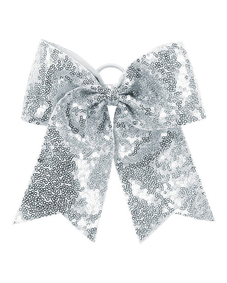Augusta Sportswear Sequin Cheer Hair Bow. 6702 - Silver Grey