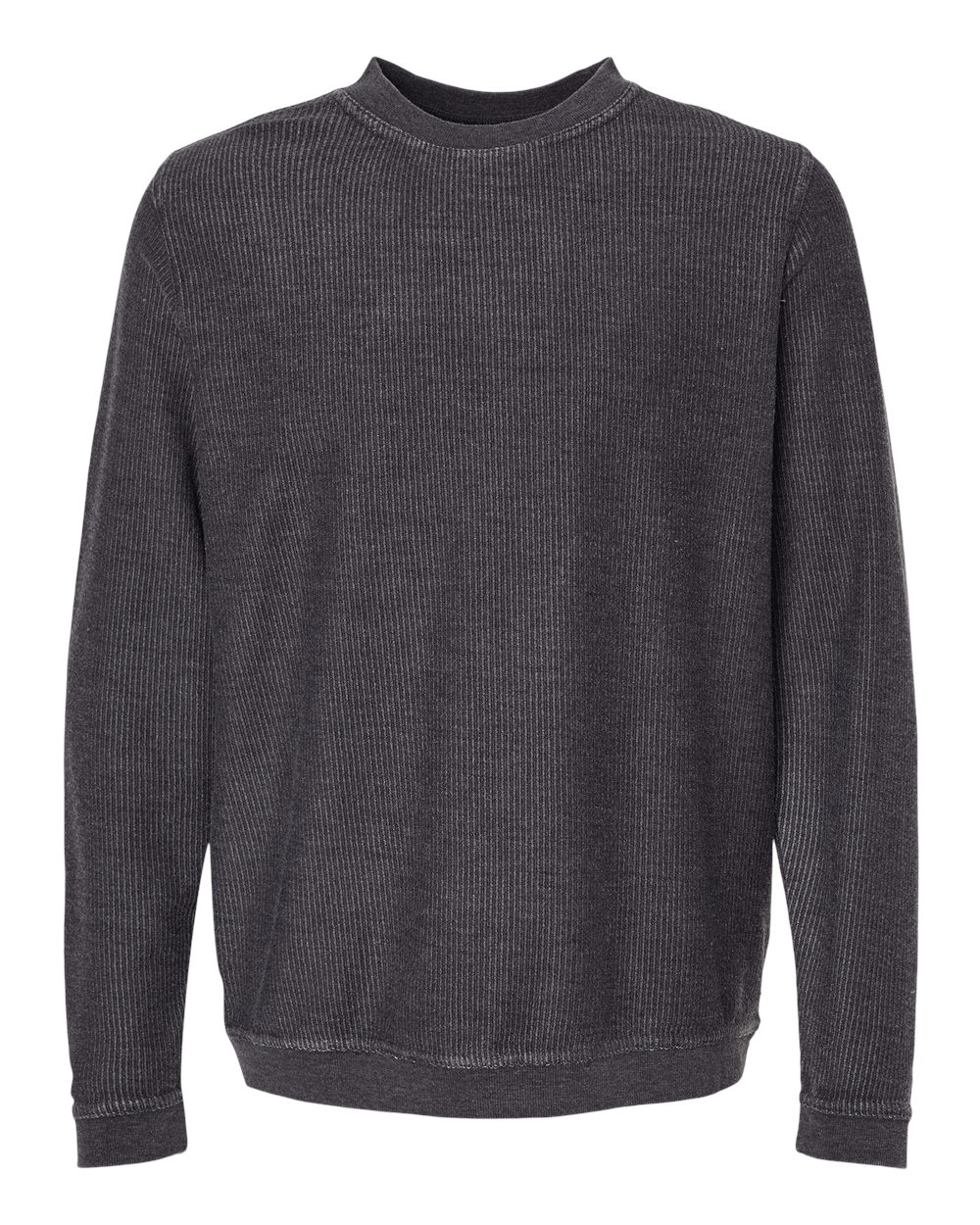 Boxercraft Unisex Corded Crewneck Sweatshirt. D02 - Black