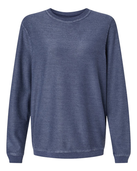 Boxercraft Unisex Corded Crewneck Sweatshirt. D02 - Navy