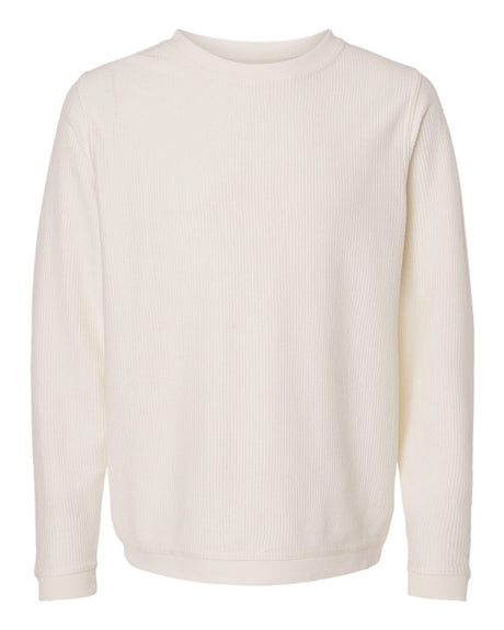 Boxercraft Unisex Corded Crewneck Sweatshirt. D02 - Natural