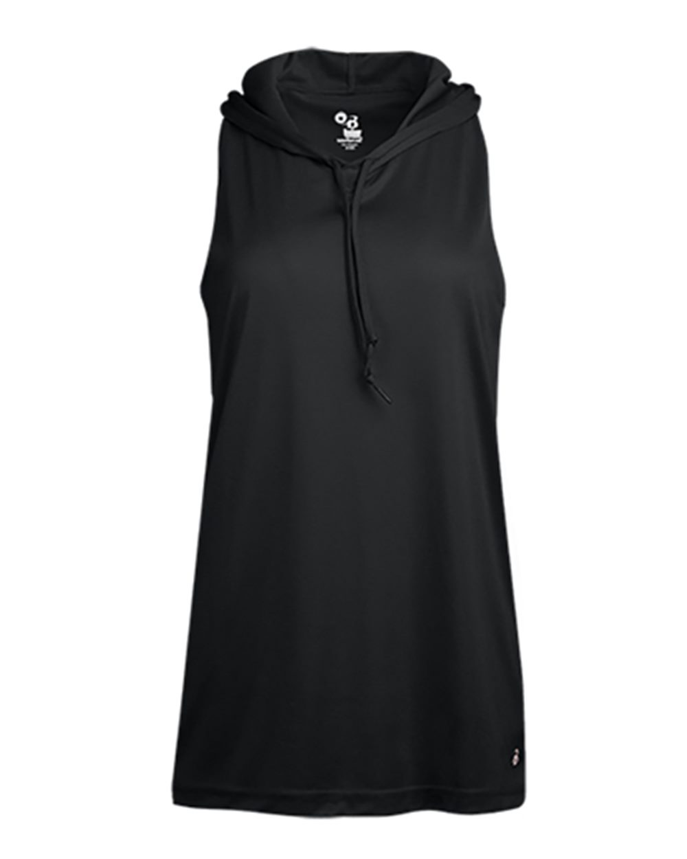 Badger Women's B-Core Racerback Hooded Tank Top. 4111 - Black