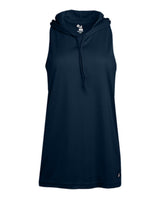Badger Women's B-Core Racerback Hooded Tank Top. 4111 - Navy