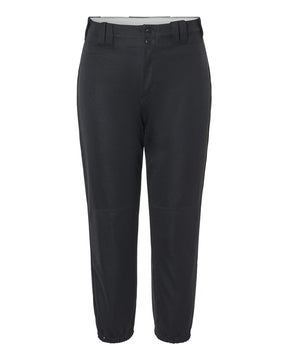 Alleson Athletic Women's Fastpitch Softball Pants with Belt Loops. 605PBW - Black