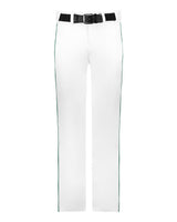 Alleson Athletic Men's Baseball Pants With Braid. 605WLB - White/ Forest
