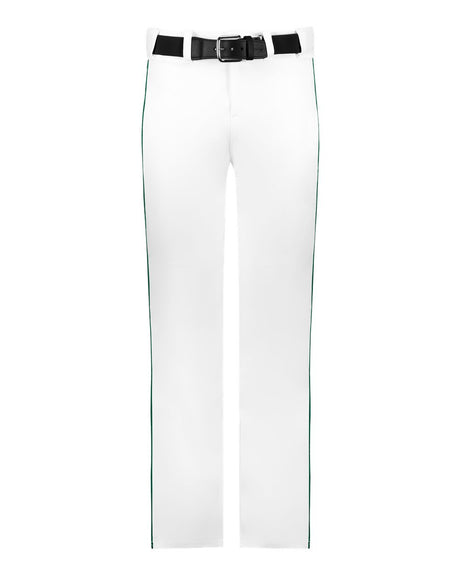 Alleson Athletic Men's Baseball Pants With Braid. 605WLB - White/ Forest