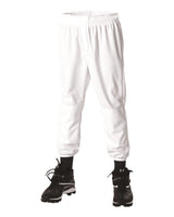 Alleson Athletic Youth Pull-Up Baseball Pants. LLBDK2 - White
