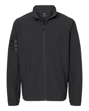 Adidas Men's Wind Resistant Full-Zip Jacket. A267 - Black/ Black