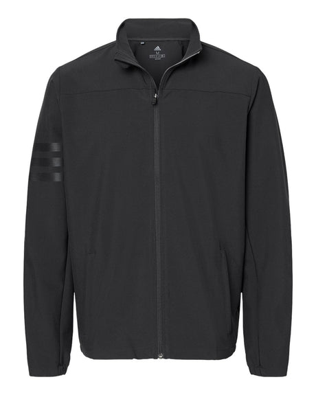 Adidas Men's Wind Resistant Full-Zip Jacket. A267 - Black/ Black